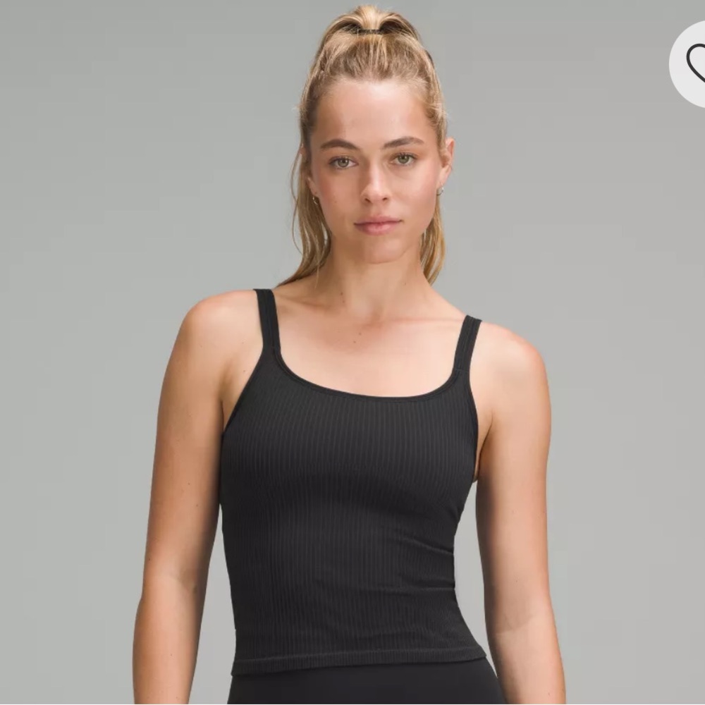 lululemon athletica Black Ribbed Tank Top